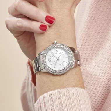 FOSSIL ES5130 ELEGANT SILVERTIME - MODERN WOMEN'S WATCH WITH CHIC WHITE DIAL & STAINLESS STEEL BAND-i-Watch-5