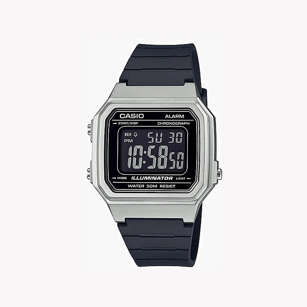 CASIO W-217HM-7BV BOLD DYNAMIC - SPORTY FUNCTIONALITY MEN'S WATCH WITH SILVER CASE AND BLACK BAND-i-Watch-4
