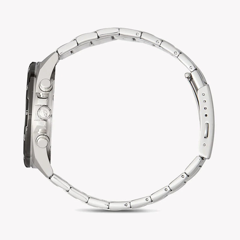 Casio Men's Silver Stainless Steel Watch, Black Dial | Efr-556db-1avuef by i-watch