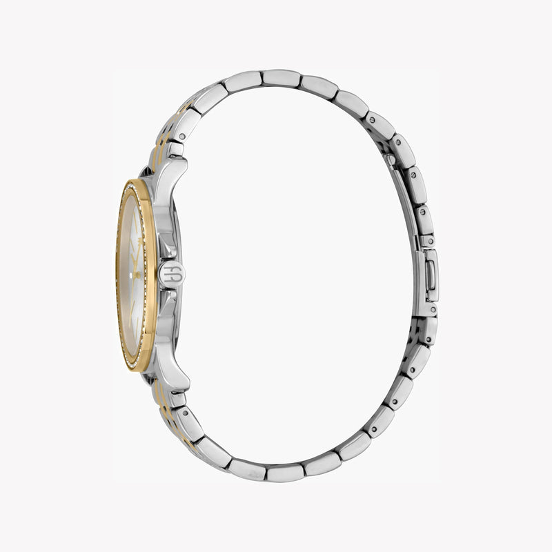 Esprit Women's Silver & Gold Stainless Steel Watch, Silver Dial | Es1l034m0025 by i-watch