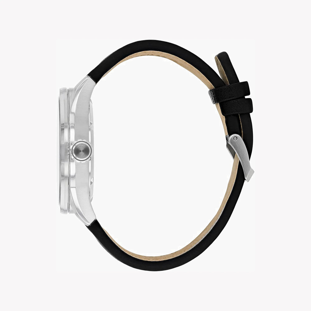 Citizen Men's Silver Stainless Steel, Black Leather | Aw1360-04e by i-watch