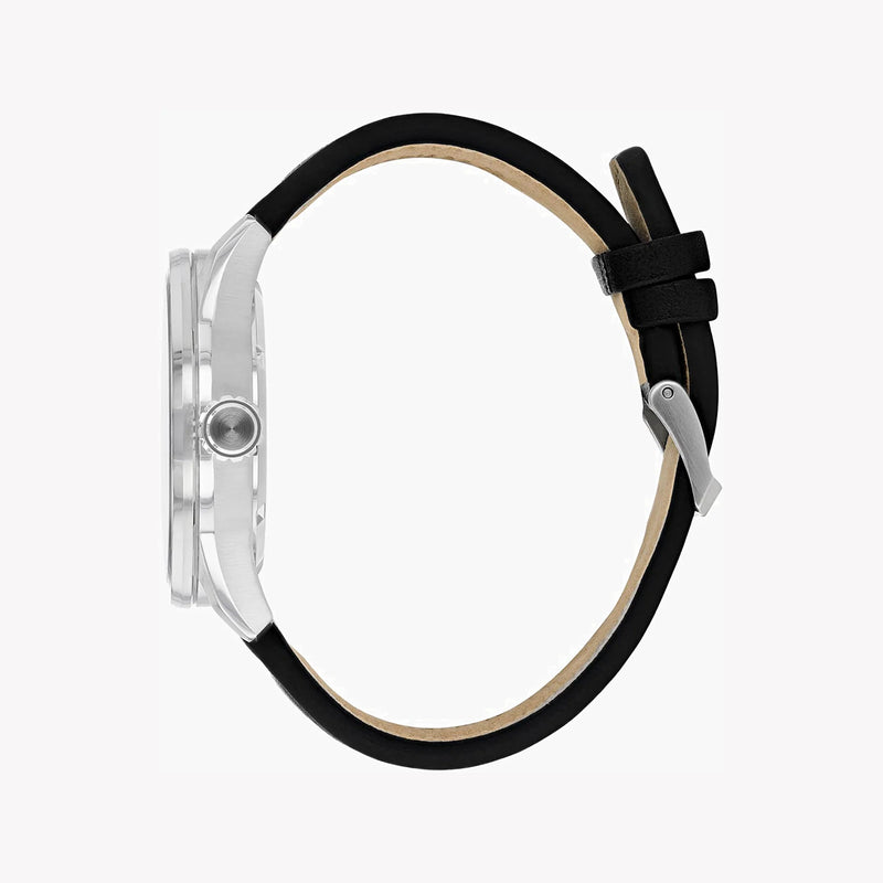 Citizen Men's Silver Stainless Steel, Black Leather | Aw1360-04e by i-watch