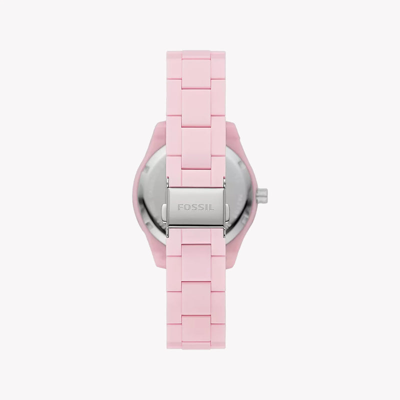 Fossil Women's Pink Resin Watch, Quartz Movement | Es5153 by i-watch