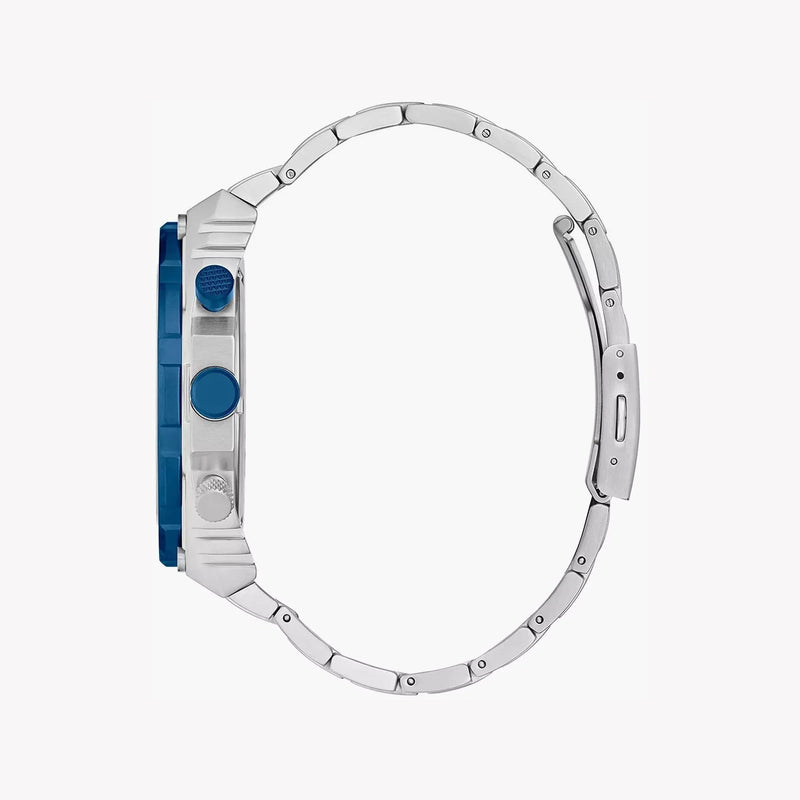 Guess Men's Blue Stainless Steel Watch, Silver Band | Gw0324g1 by i-watch