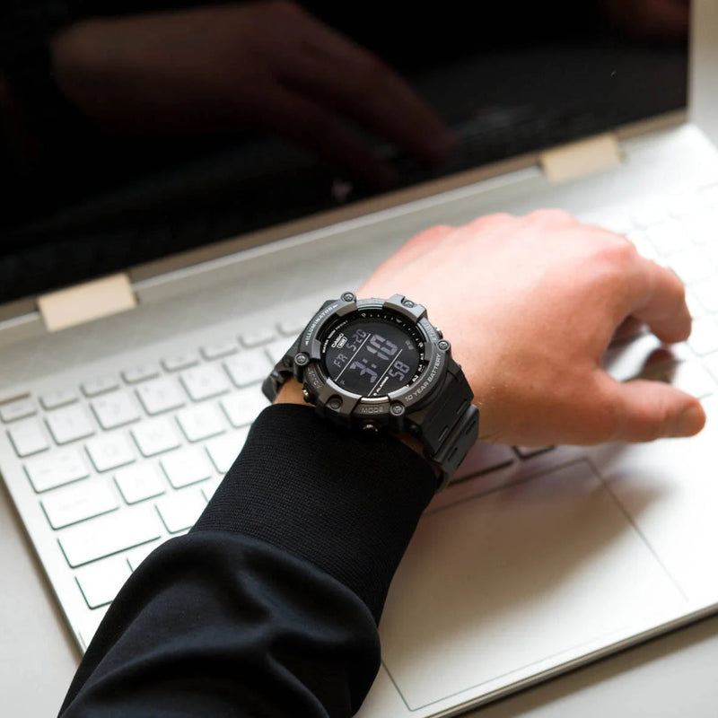 Casio Men's Gray Resin Watch, Digital Display | Ae-1500wh-8bvdf by i-watch