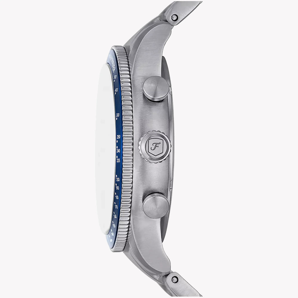 Fossil Men's Silver Watch, Blue Dial | Fs6047 by i-watch
