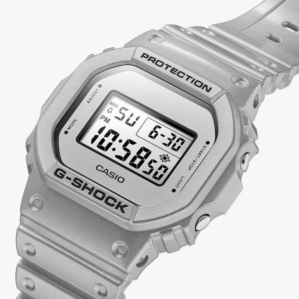 G-Shock Men's Silver Resin Watch, Digital Display | Dw-5600ff-8dr by i-watch