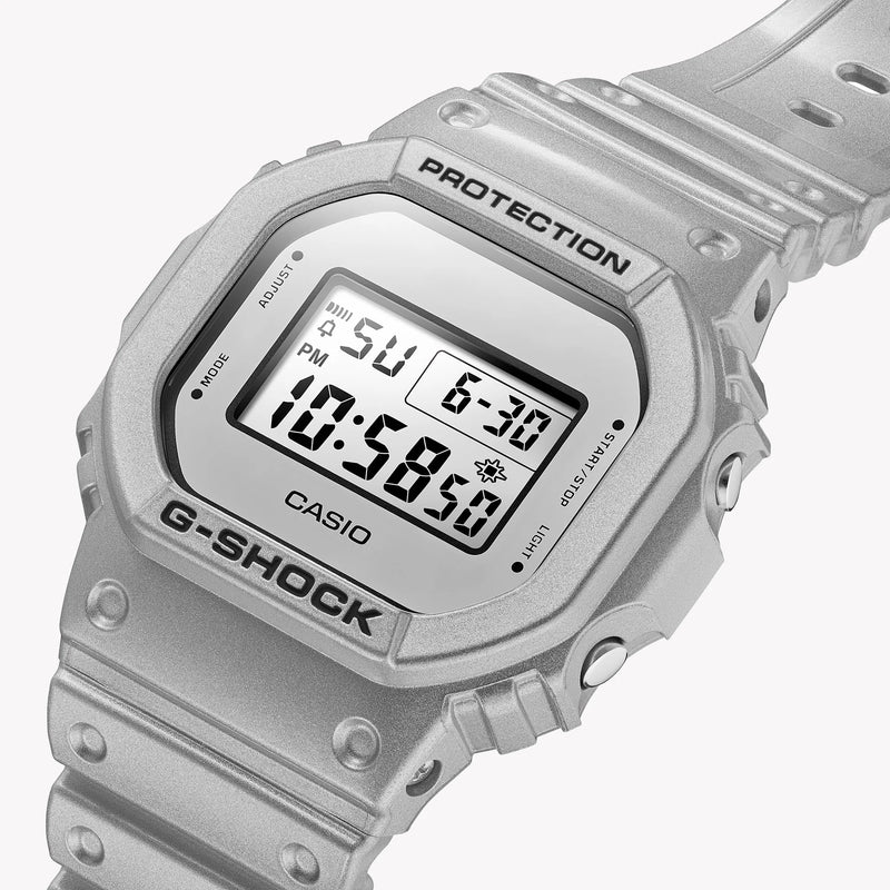 G-Shock Men's Silver Resin Watch, Digital Display | Dw-5600ff-8dr