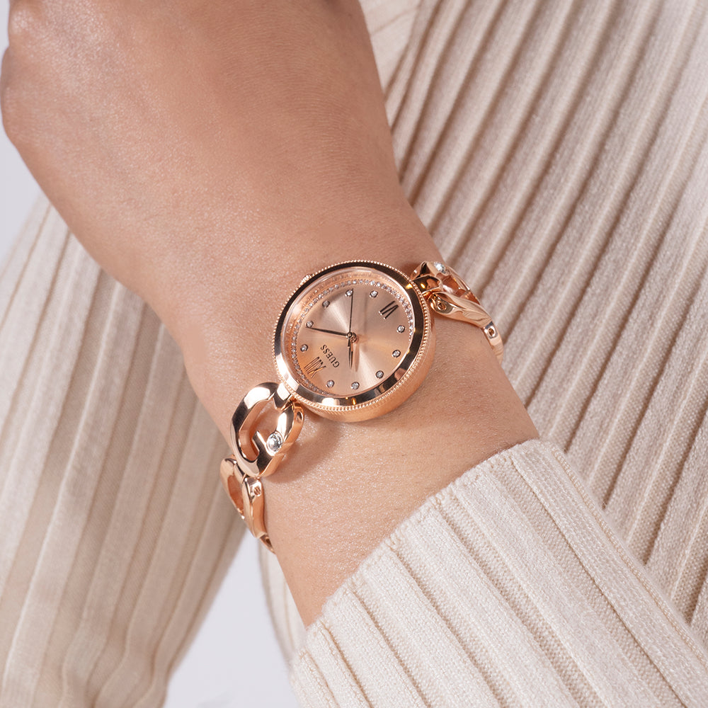 GUESS GW0759L3 - ROSE GOLD CLASSIC - ELEGANT WOMEN'S WATCH with Recycled Steel Band and Dial-i-Watch-4