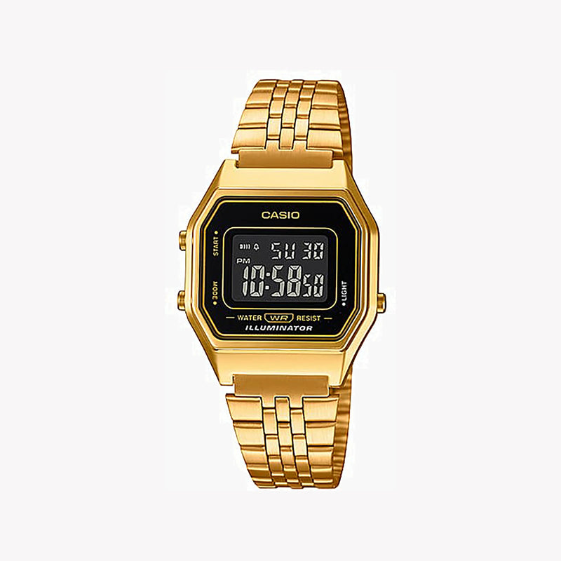 Casio Unisex Gold Resin & Stainless Steel Watch | La680wga-1bdf by i-watch