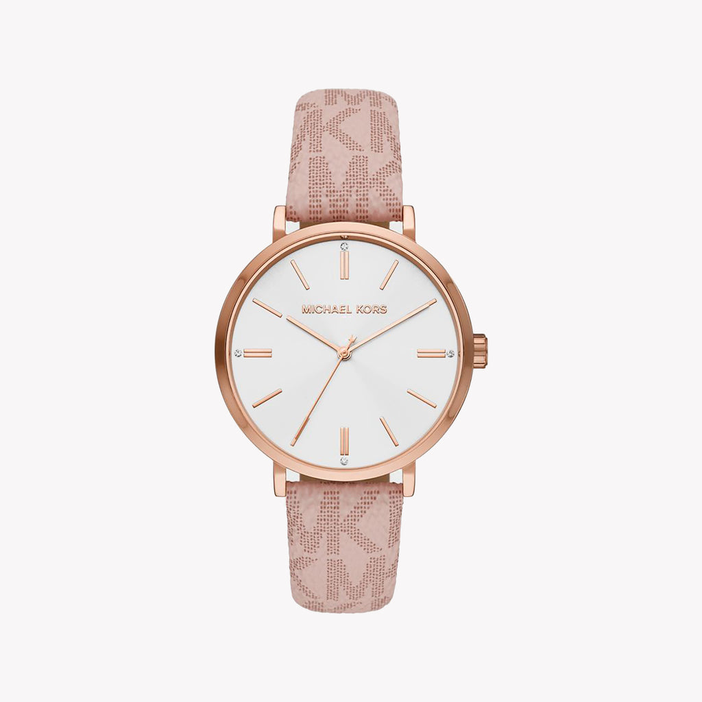 MICHAEL KORS MK2947 ROSE GOLD CHIC - ELEGANT WOMEN'S WATCH WITH PINK LEATHER BAND