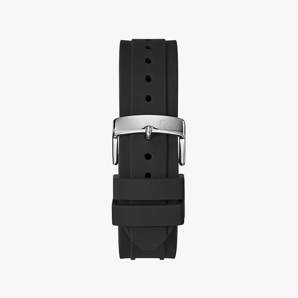 Guess Men's Black/Silver Stainless Steel, Silicone | Y02011g2 by i-watch