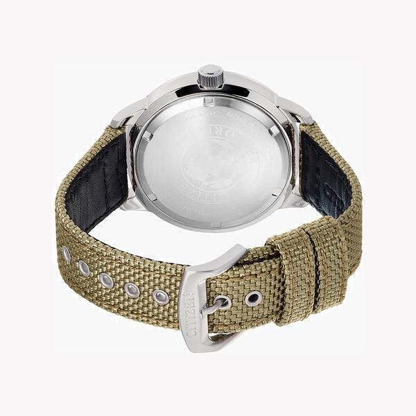 Citizen Bm7390-14e - Modern Rugged Elegance Men's Eco-Drive Watch With Olive Nylon Band by i-watch