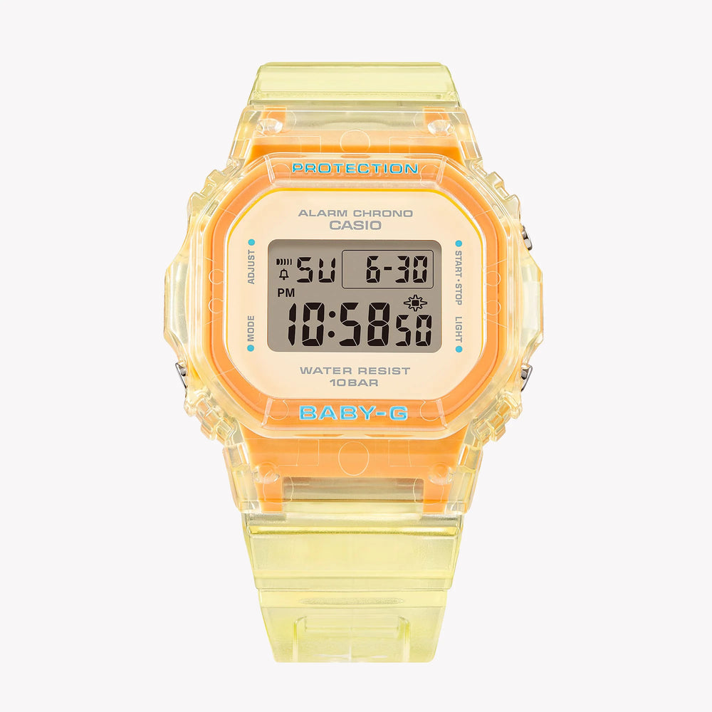 Casio Women's Yellow Resin Watch, Yellow Digital Display | Bgd-565sj-9er by i-watch