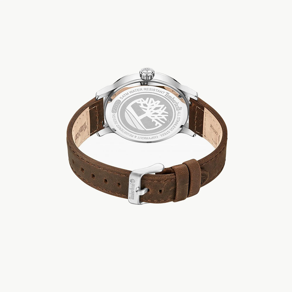 Timberland Men's Brown Leather Watch, Blue Dial | Tdwgf2231001 by i-watch