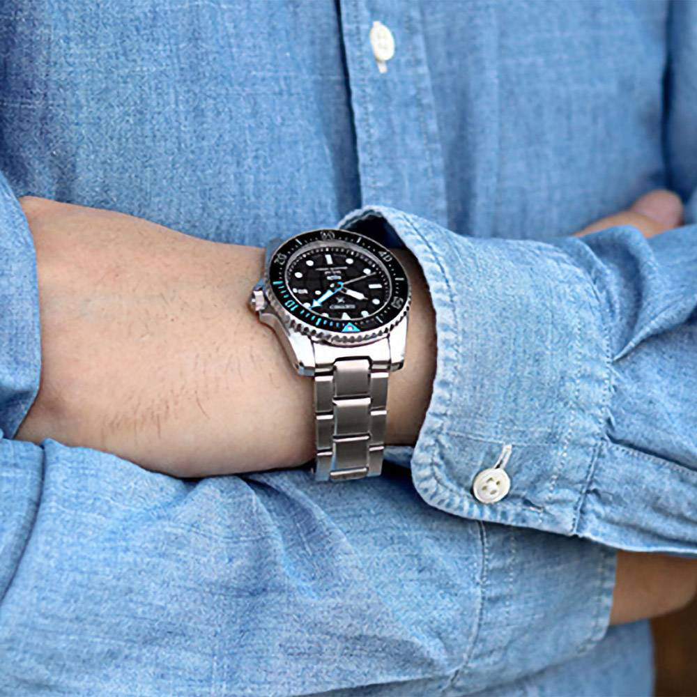 SEIKO SNE575P1 Men's Quartz Watch, Blue Dial, 20 ATM Water Resistant-i-Watch-4