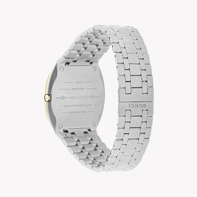 GUCCI YA163405 LUXURY TIMEPIECE - ELEGANT SILVER-GOLD & GOLD DIAL UNISEX WATCH-i-Watch-3
