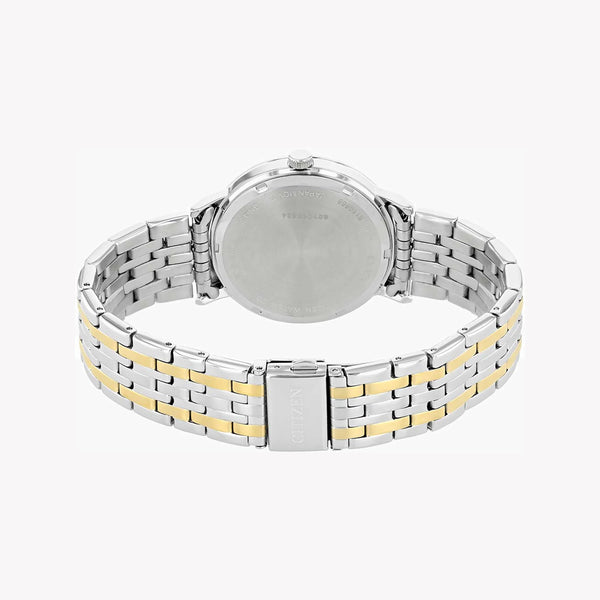 Citizen Men's Silver & Gold Watch, White Dial | Be9174-55a by i-watch