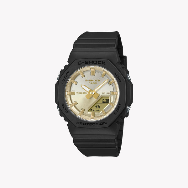 Casio G-Shock Women's Black Resin Watch, Gold Accents | Gma-P2100sg-1aer by i-watch