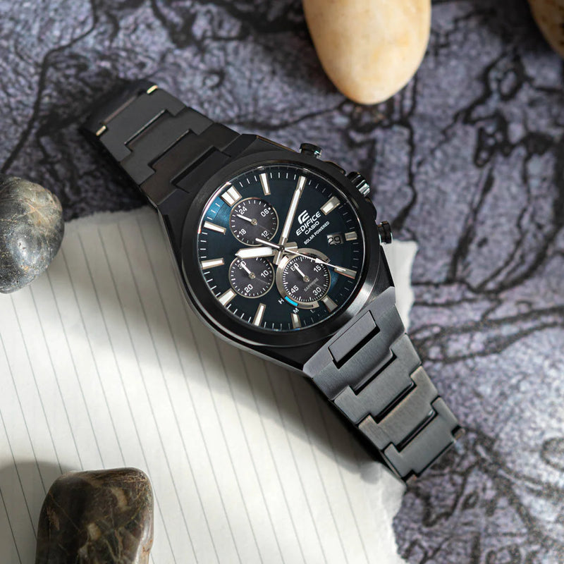 Edifice Men's Black Stainless Steel, Blue Dial | Efs-S630dc-2avuef by i-watch