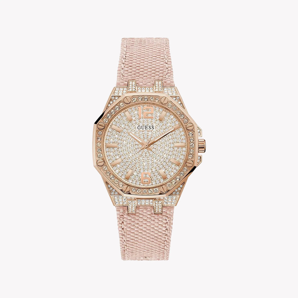 Guess Women's Rose Gold Stainless Steel Watch, Rose Gold Dial | Gw0408l3 by i-watch