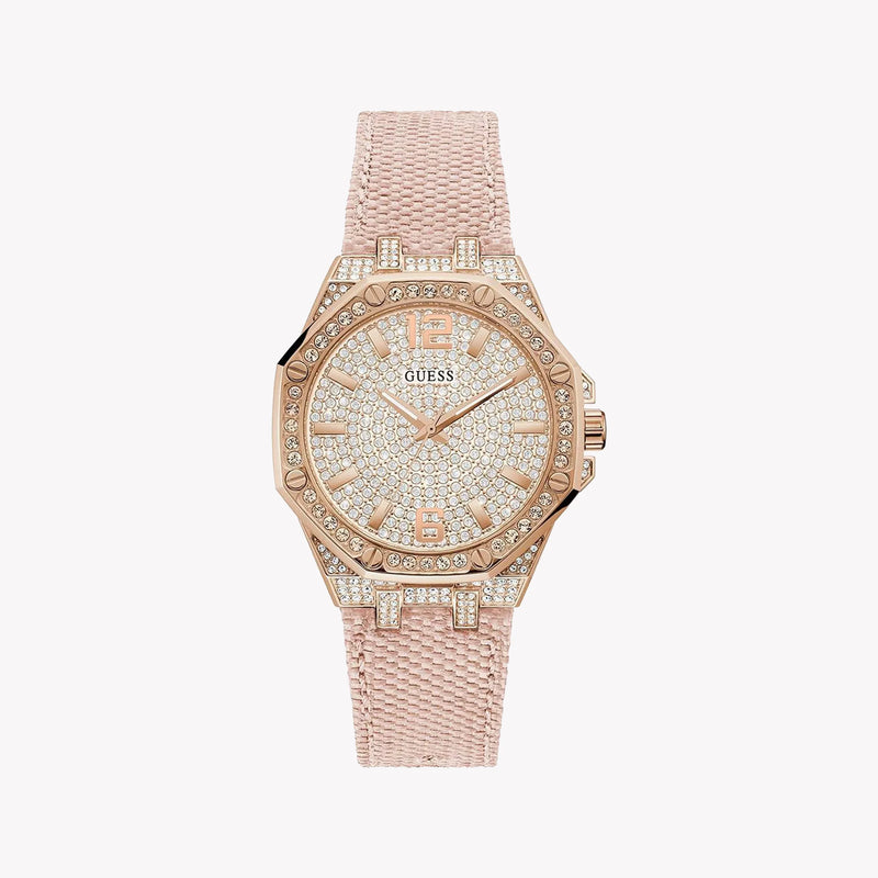 Guess Women's Rose Gold Stainless Steel Watch, Rose Gold Dial | Gw0408l3 by i-watch