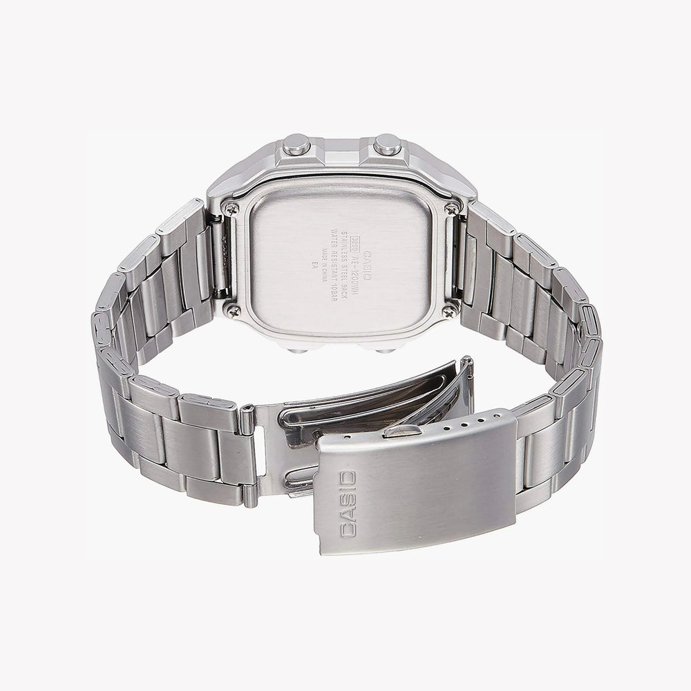 Casio Men's Silver Digital Watch, Sporty Resin & Steel | Ae-1200whd-1av by i-watch