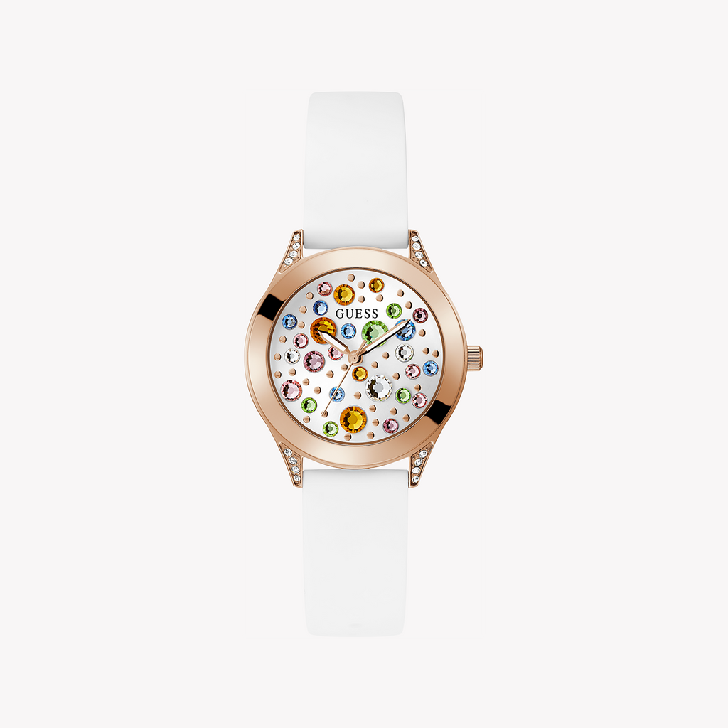 GUESS GW0678L4 - RADIANT ROSE GOLD & WHITE TIMEPIECE - ELEGANCE IN EVERY MOMENT