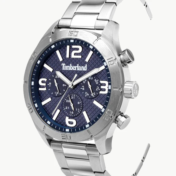 Timberland Men's Silver Stainless Steel Watch, Blue Dial | Tbl15358js03m by i-watch