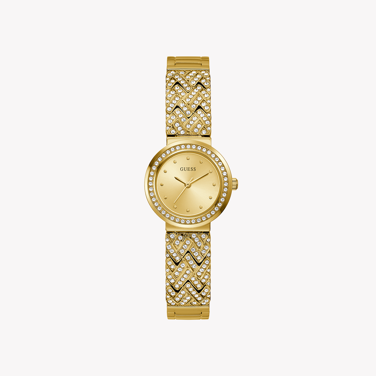 GUESS GW0476L2 - ELEGANT GOLD GLAMOUR TIMEPIECE for Women with Luxe Stainless Steel Band