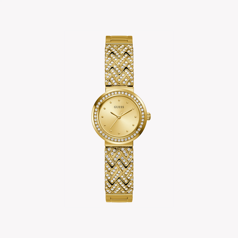 Chic Allure Women's Gold Stainless Steel Watch, Gold Dial | Gw0476l2 by i-watch