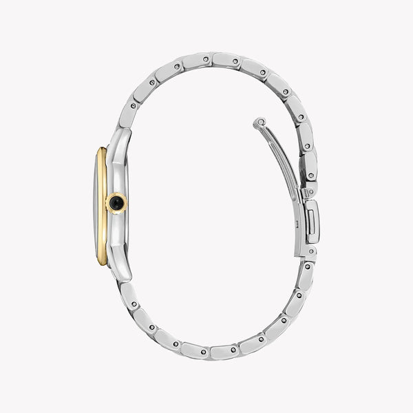 Seiko Women's Silver & Gold Stainless Steel Watch, Beige Dial | Sur562p1 by i-watch