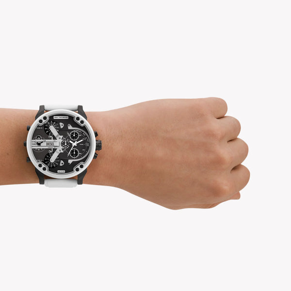 Diesel Men's Black Stainless Steel Watch, White Band | Dz7478 by i-watch