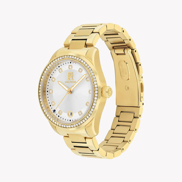 Tommy Hilfiger Women's Gold Watch, White Dial | Th85 by i-watch