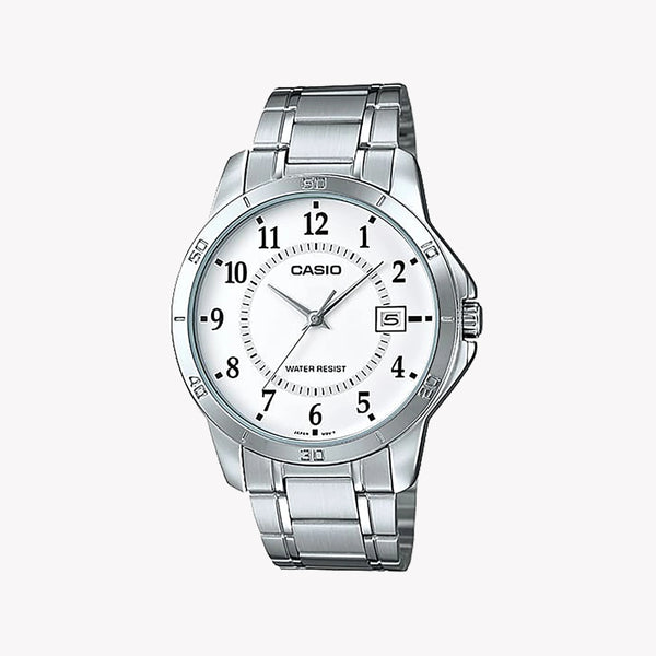 Timeless Elegance Men's Silver Watch, White Dial | Mtp-V004d-7budf by i-watch