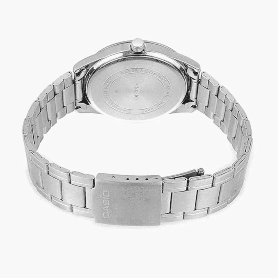 Casio Men's Silver Stainless Steel Watch, Black Dial | Mtp-V004d-1cudf by i-watch