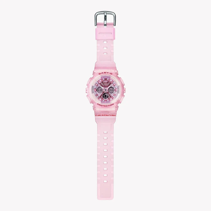 Baby-G Women's Pink Resin Watch, Digital Dial | Ba-130cv-4adr by i-watch