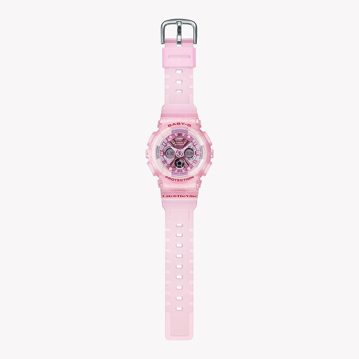 Baby-G Women's Pink Resin Watch, Digital Dial | Ba-130cv-4adr