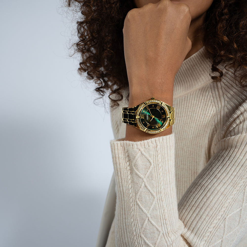 GUESS GW0033L8 - ELEGANT GREEN GLAMOUR - Women's Gold & Green Quartz Watch-i-Watch-4