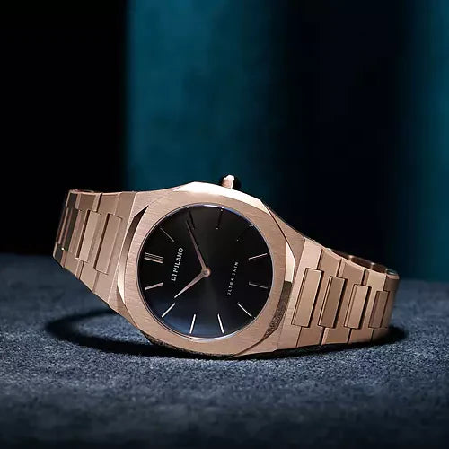 D1 MILANO Women's Rose Gold Watch, Black Dial | D1-UTBL06 by i-watch