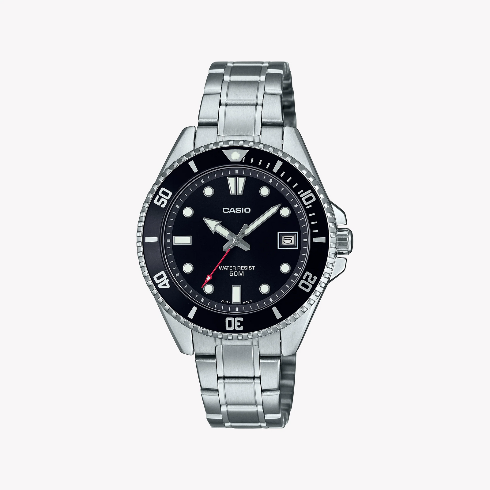Casio Unisex Stainless Steel, Black Dial | Mdv-10d-1a1vef by i-watch