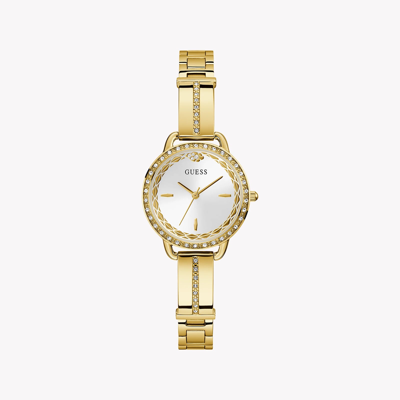 Guess Women's Gold Stainless Steel Watch, White Dial | Gw0856l1 by i-watch