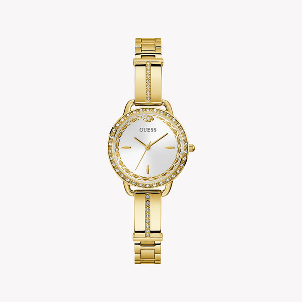 Guess Women's Gold Stainless Steel Watch, White Dial | Gw0856l1 by i-watch