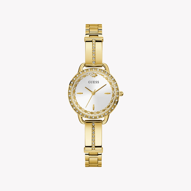 Guess Women's Gold Stainless Steel Watch, White Dial | Gw0856l1 by i-watch