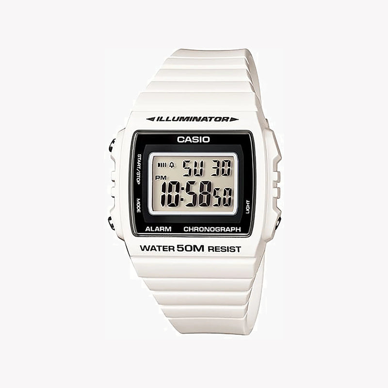 Unmatched Durability Unisex White Resin Watch, Digital | W-215h-7avdf by i-watch