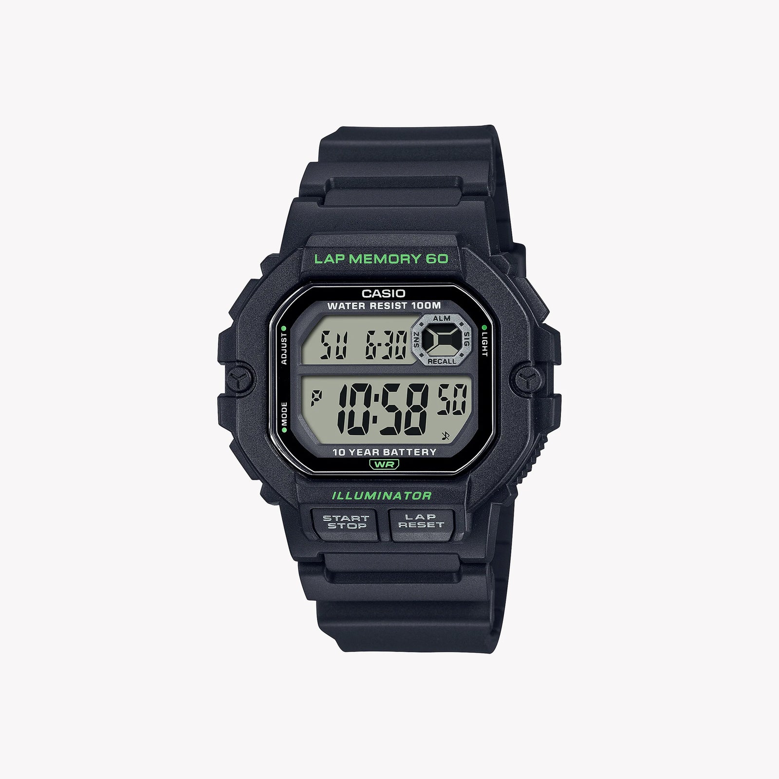 Casio Men's Black Resin Watch, Digital Dial | Ws-1400h-1av by i-watch