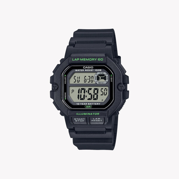 Casio Men's Black Resin Watch, Digital Dial | Ws-1400h-1av by i-watch
