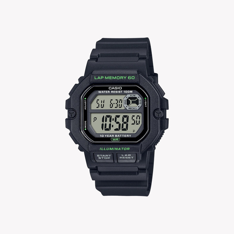 Casio Men's Black Resin Watch, Digital Dial | Ws-1400h-1av by i-watch