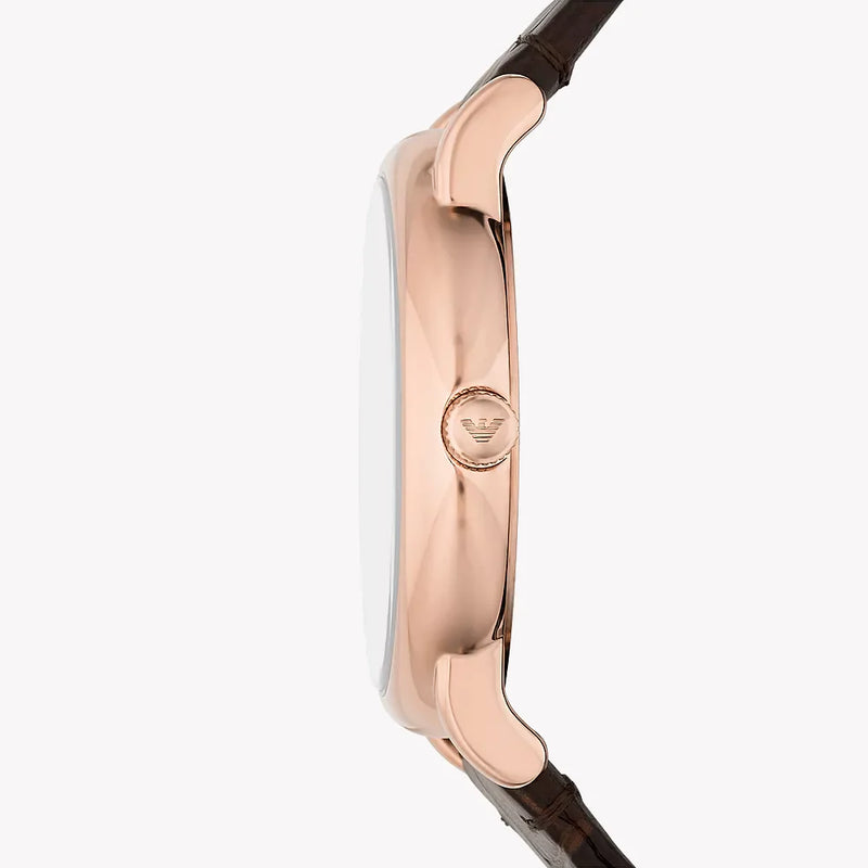 Emporio Armani Men's Rose Gold Watch, Blue Dial | Ar11566 by i-watch