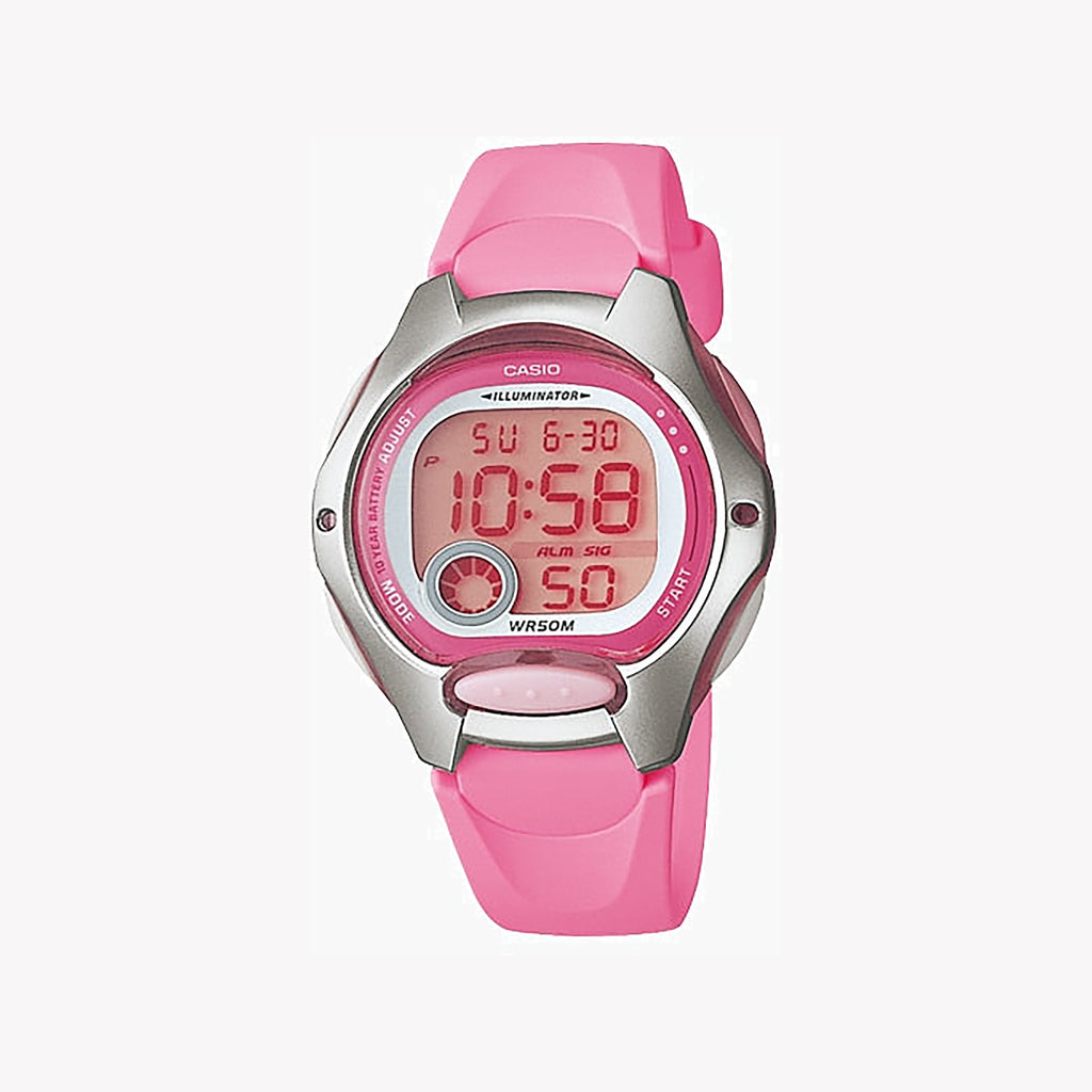 CASIO Women's Watch with Silver Resin Case and Pink Resin Band-i-Watch-2